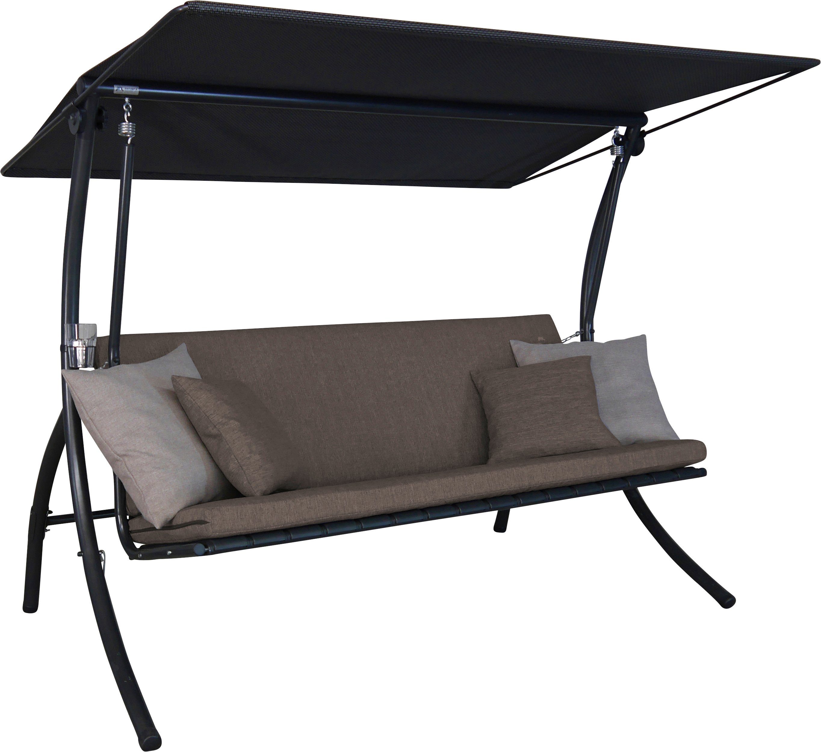 Angerer Freizeitmöbel Hollywoodschaukel Motion Smart olive, 3-Sitzer, Bettfunktion