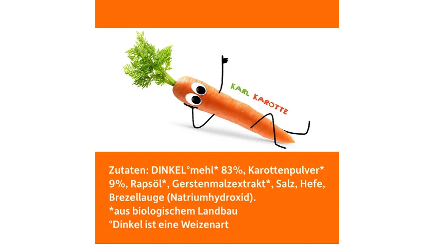 Freche Freunde Bio Freche Laugensticks Karotte 75 g