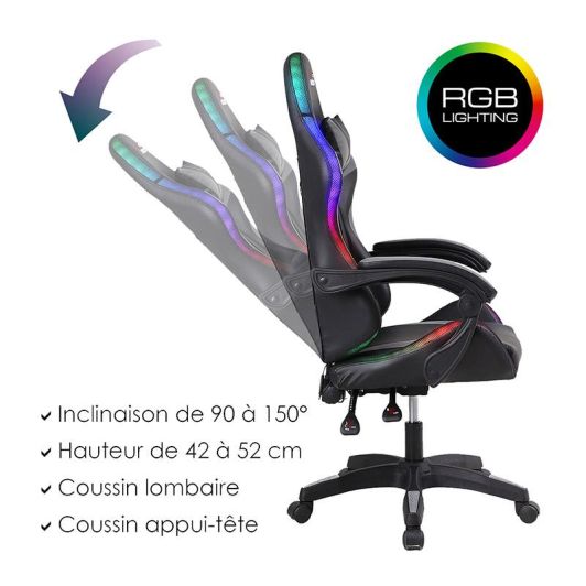 Scaun de gaming AMSTRAD AMS-900-LED-TOP1