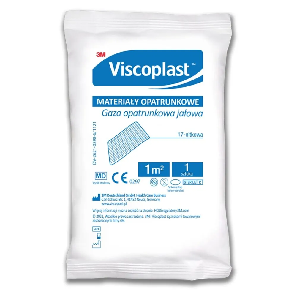 Viscoplast, gaze estéril de 17 fios, 1m²