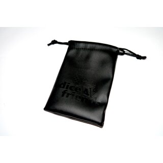 Würfelbeutel: PU-Leather-Bag Black