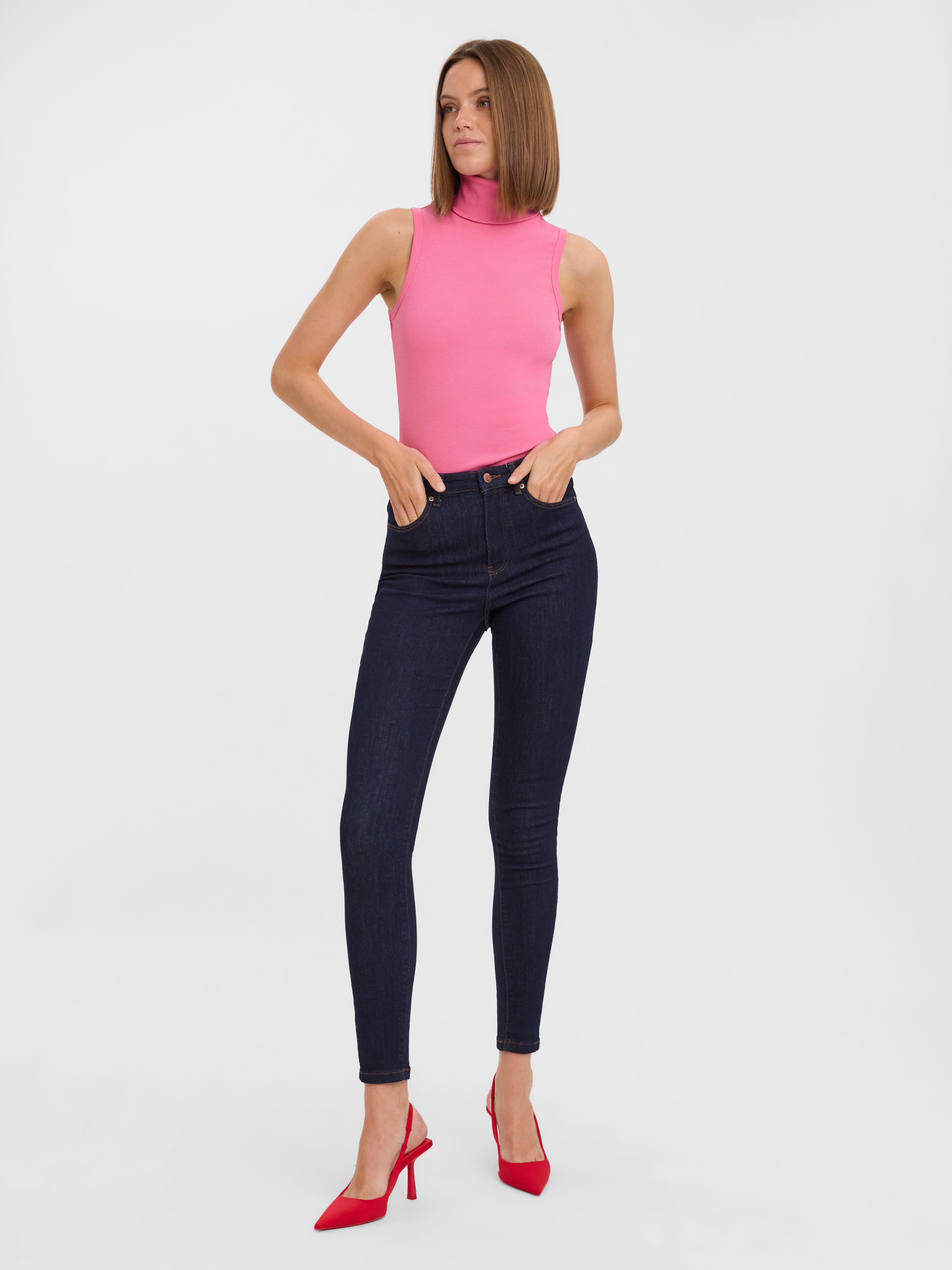 VMSOPHIA Hohe Taille Skinny Fit Jeans