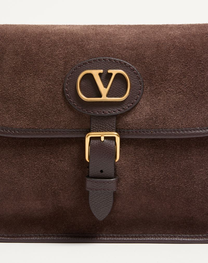 Bolsa de ombro Valentino Garavani Antibes em camurça