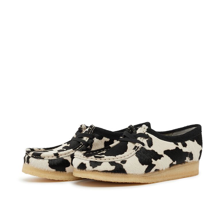 Clarks Wmns Wallabee cow print hairon