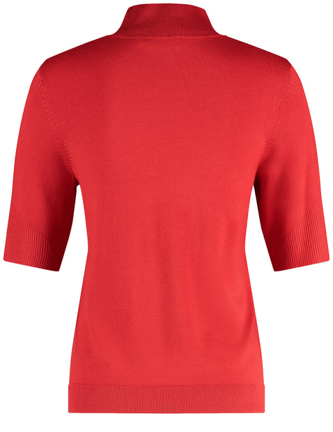 Kurzarmpullover mit Turtleneck