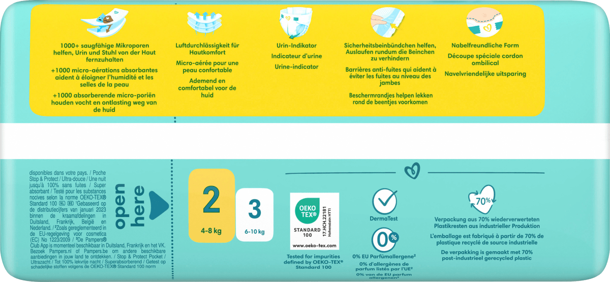 Windeln Premium Protection Gr.2 Mini, New Baby (4-8kg), Single Pack, 34 St