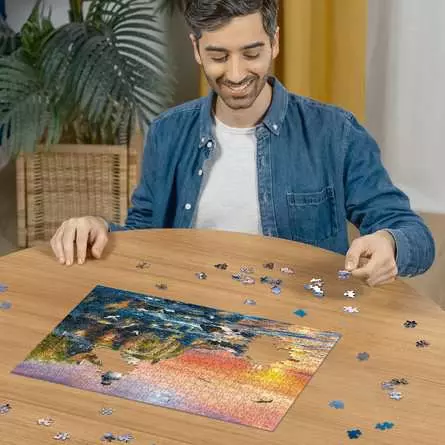 Puzzle 500 Teile - Leuchtturm am Abend