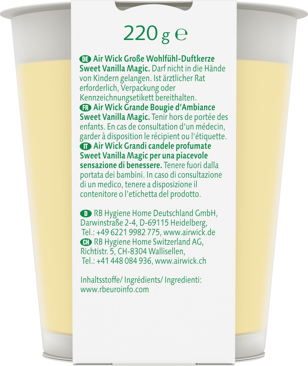 Duftkerze im Glas Sweet Vanilla Magic 220g, 1 St