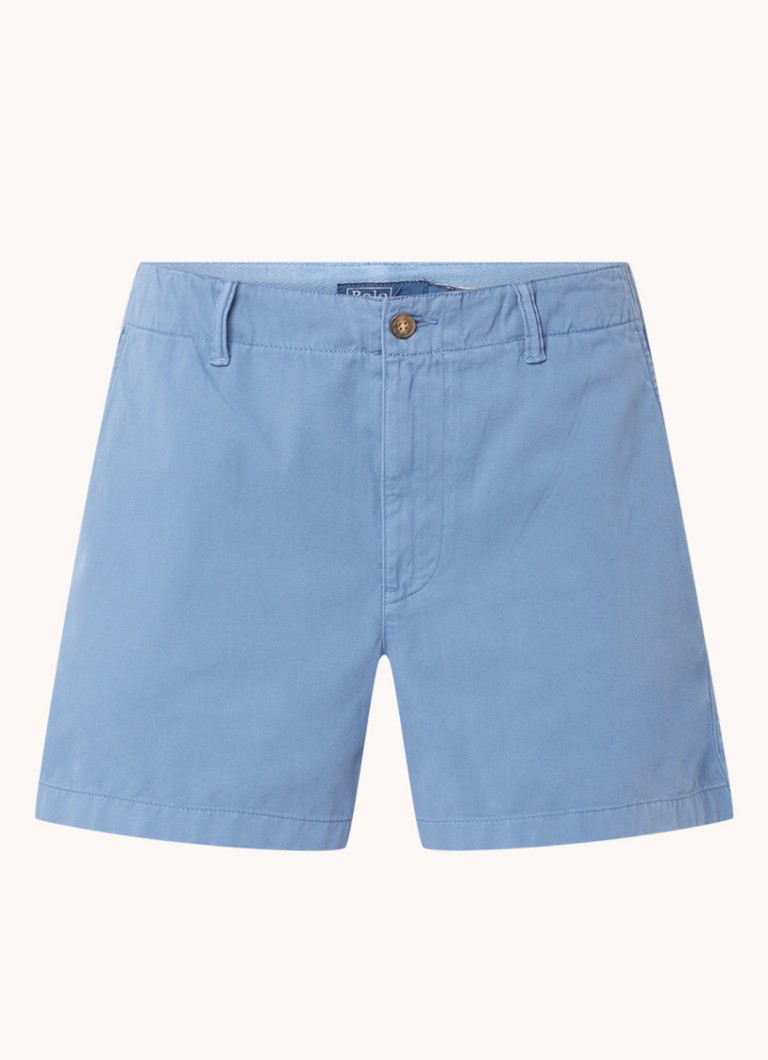 Shorts Ralph Lauren de cintura alta e corte reto com bolsos laterais.