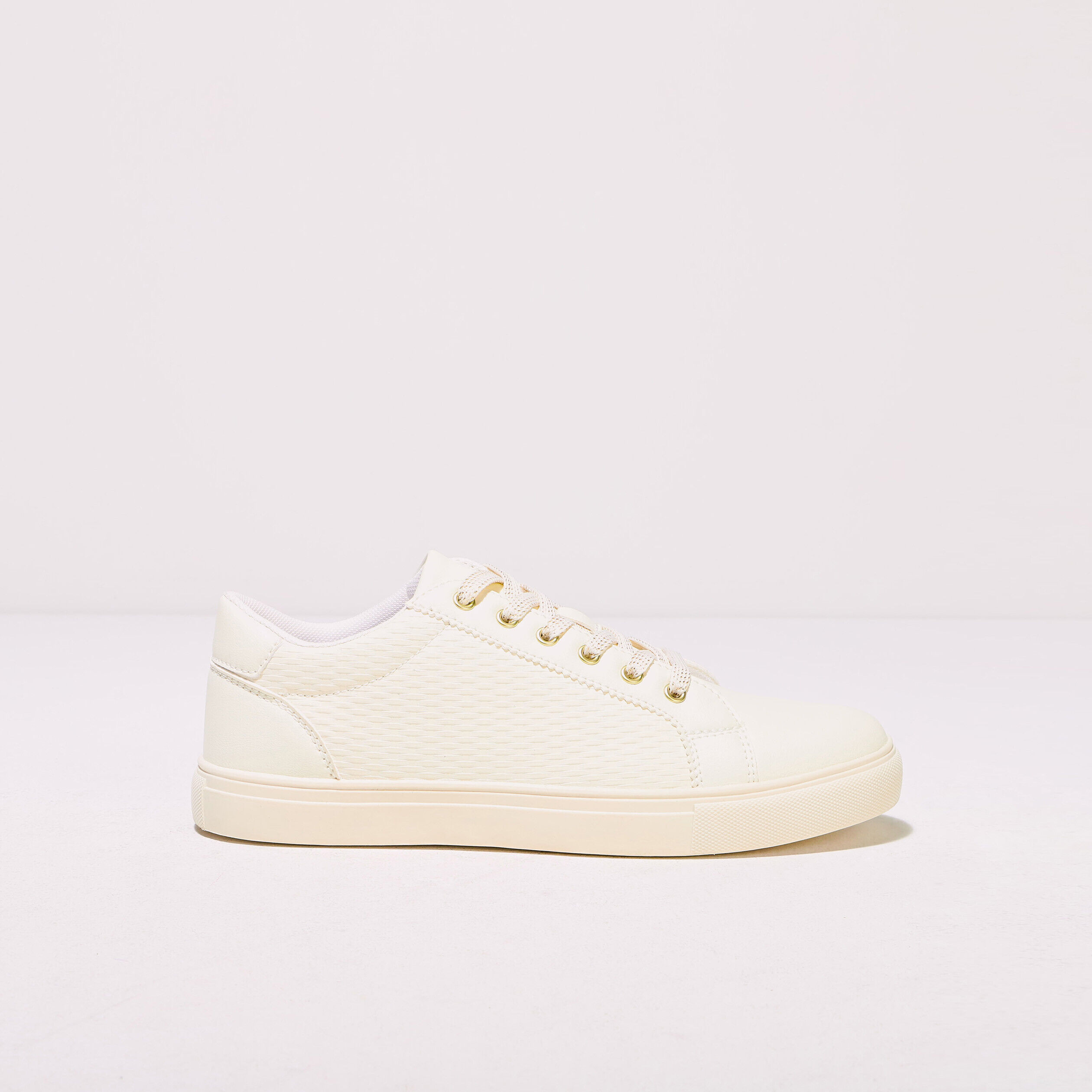 Tennis plates embossées blanc femme | Cache Cache