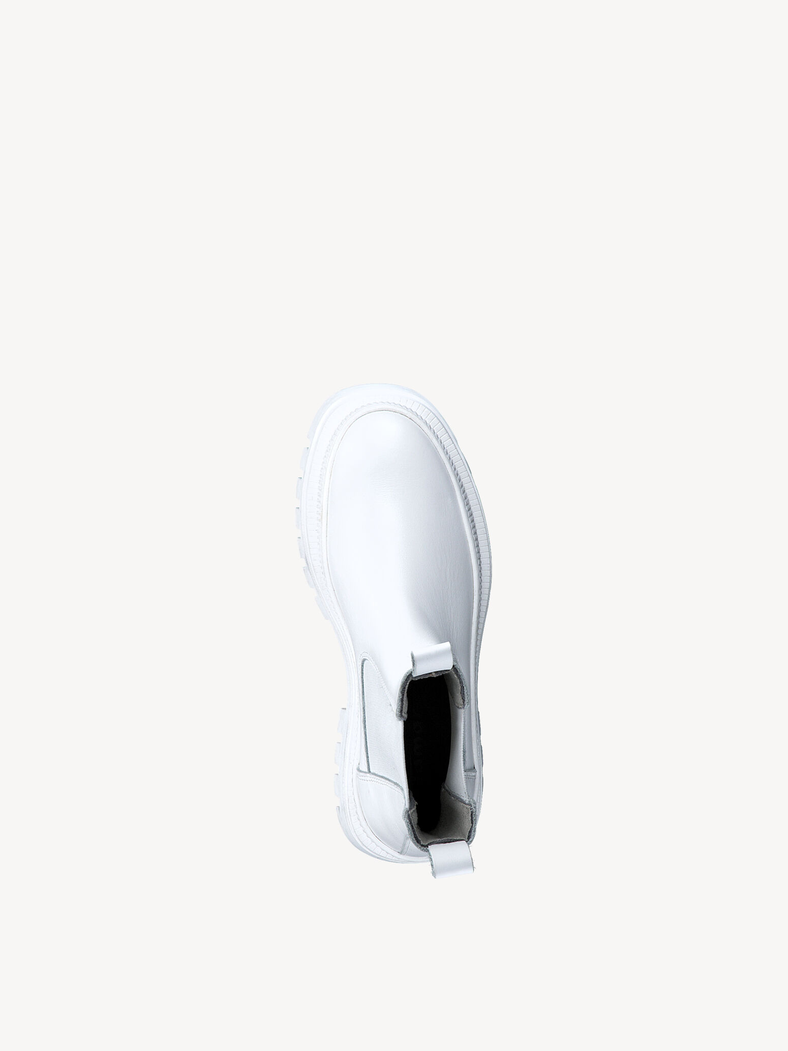 Bottine Chelsea en cuir - blanc