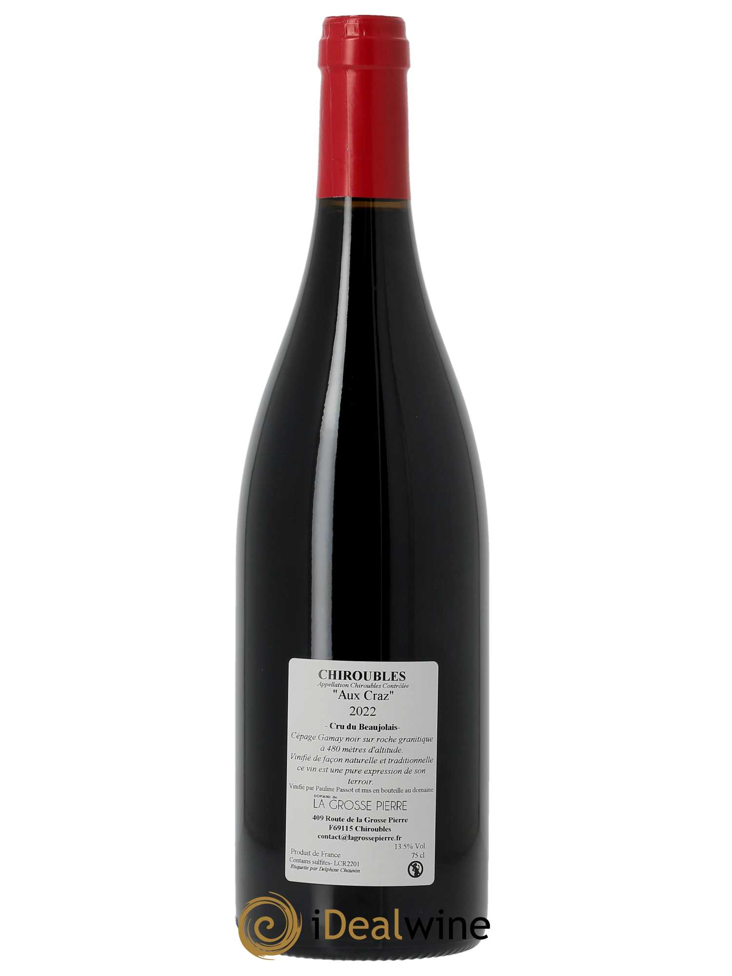 Chiroubles Au Craz La Grosse Pierre  2022 - Lot de 1 Bouteille