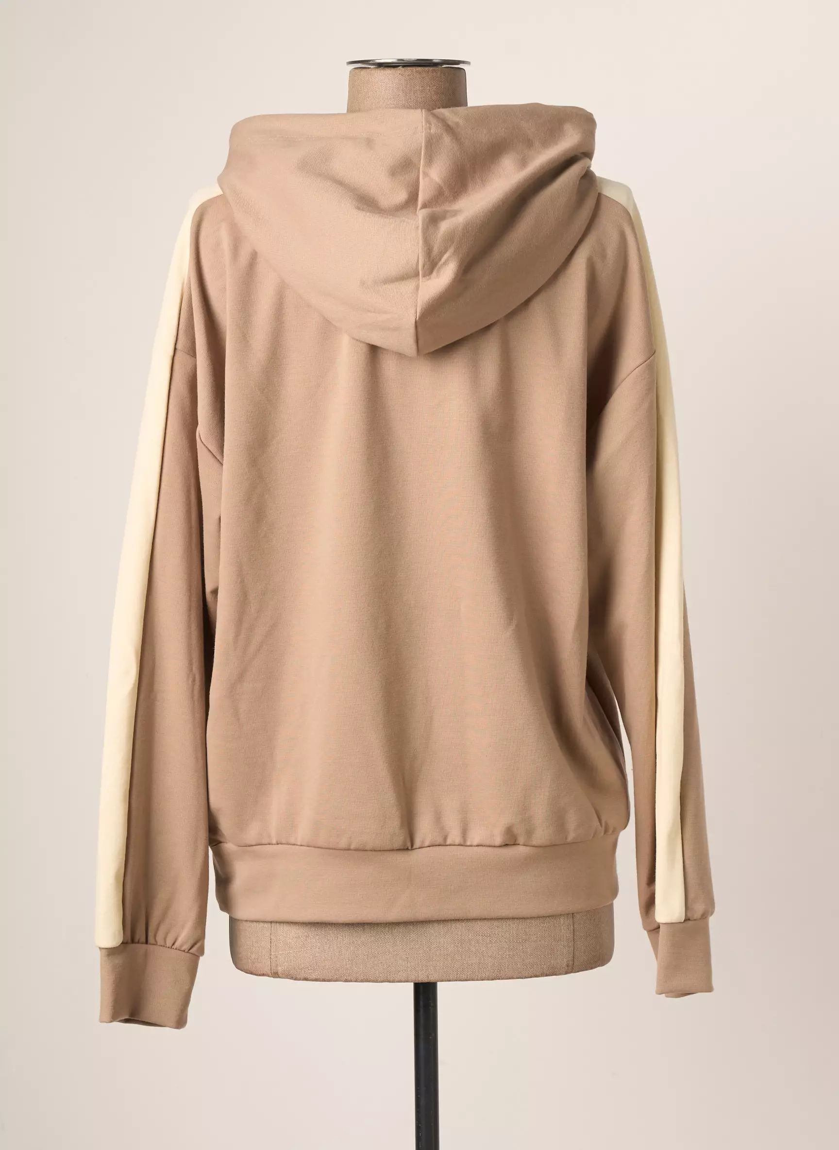 Pieces Sweat Capuche Femme couleur beige