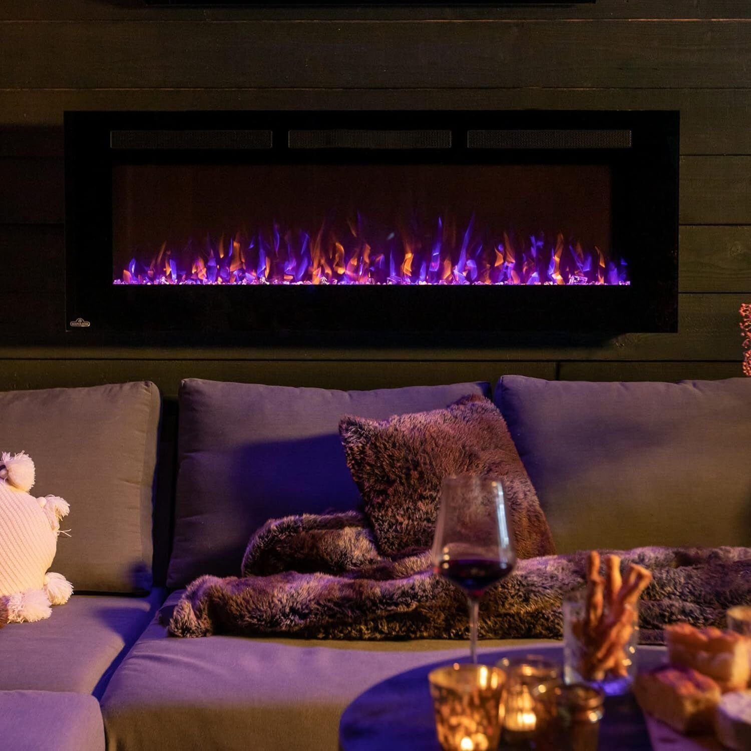 Napoleon Elektrokamin Allure 60 Wandkamin, Fernbedienung, LED Flammen, Timer, Wandmontage