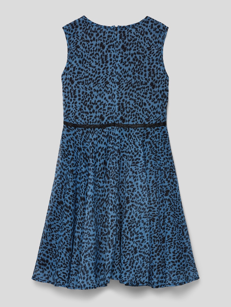 Kleid mit Animal-Print in blau