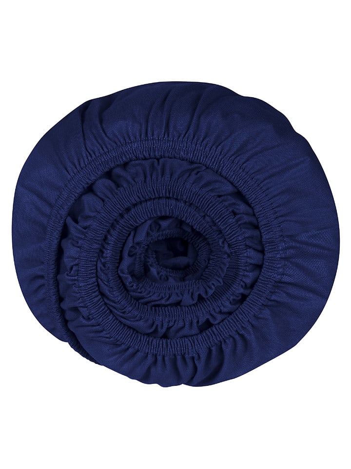 Schiesser Topperspannbettlaken ''Flexi'' in Dunkelblau günstig kaufen 180x200 cm