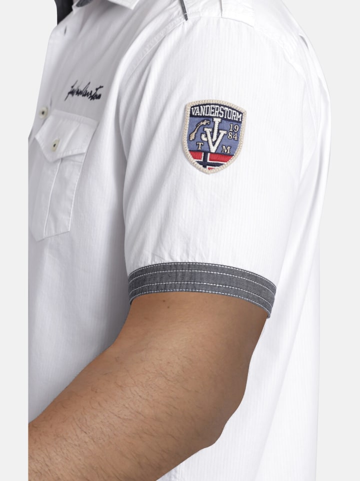 Jan Vanderstorm Kurzarmhemd SKIRNIR in weiß günstig kaufen