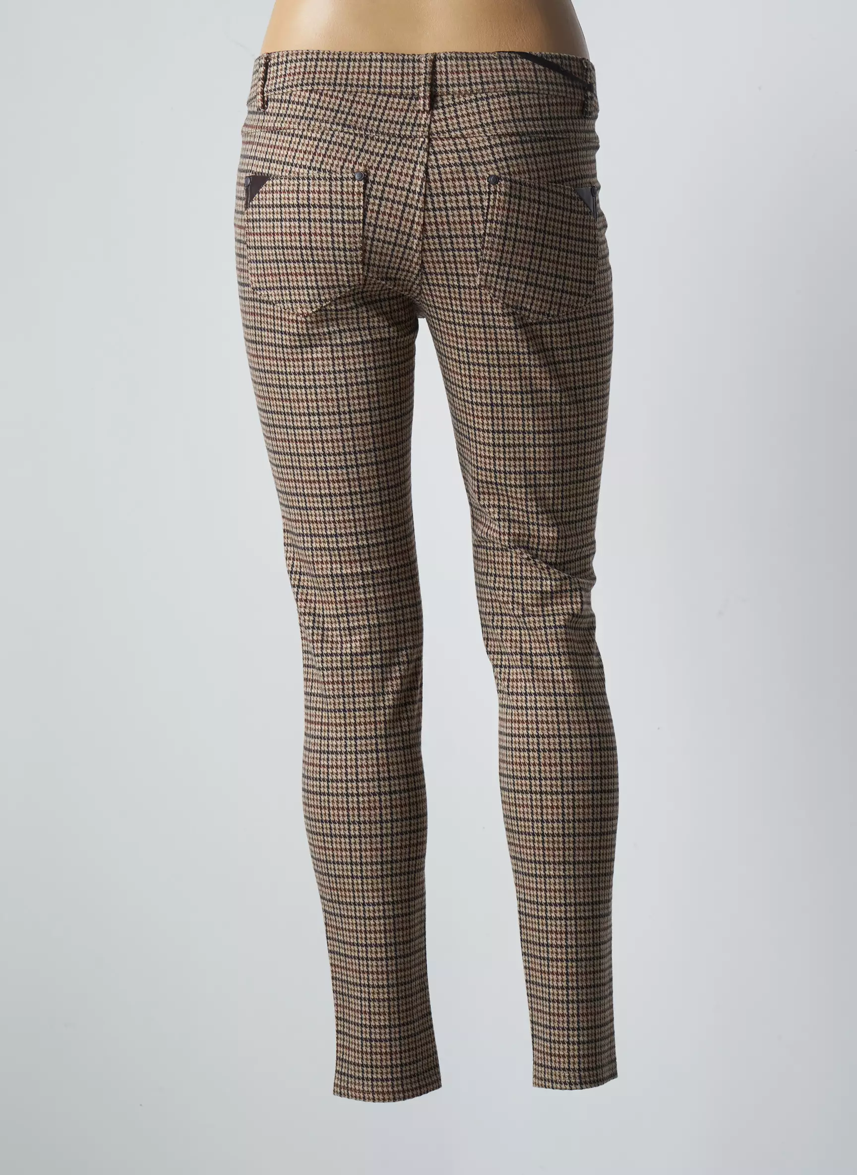 Lcdn Pantalons Slim Femme couleur marron