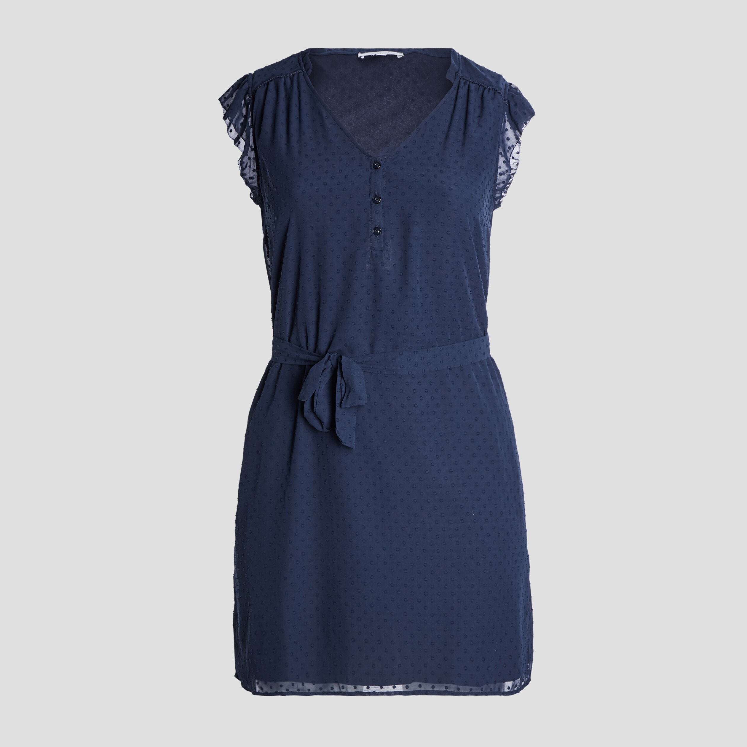 Robe droite ceinturée bleu marine femme grande taille | La Halle