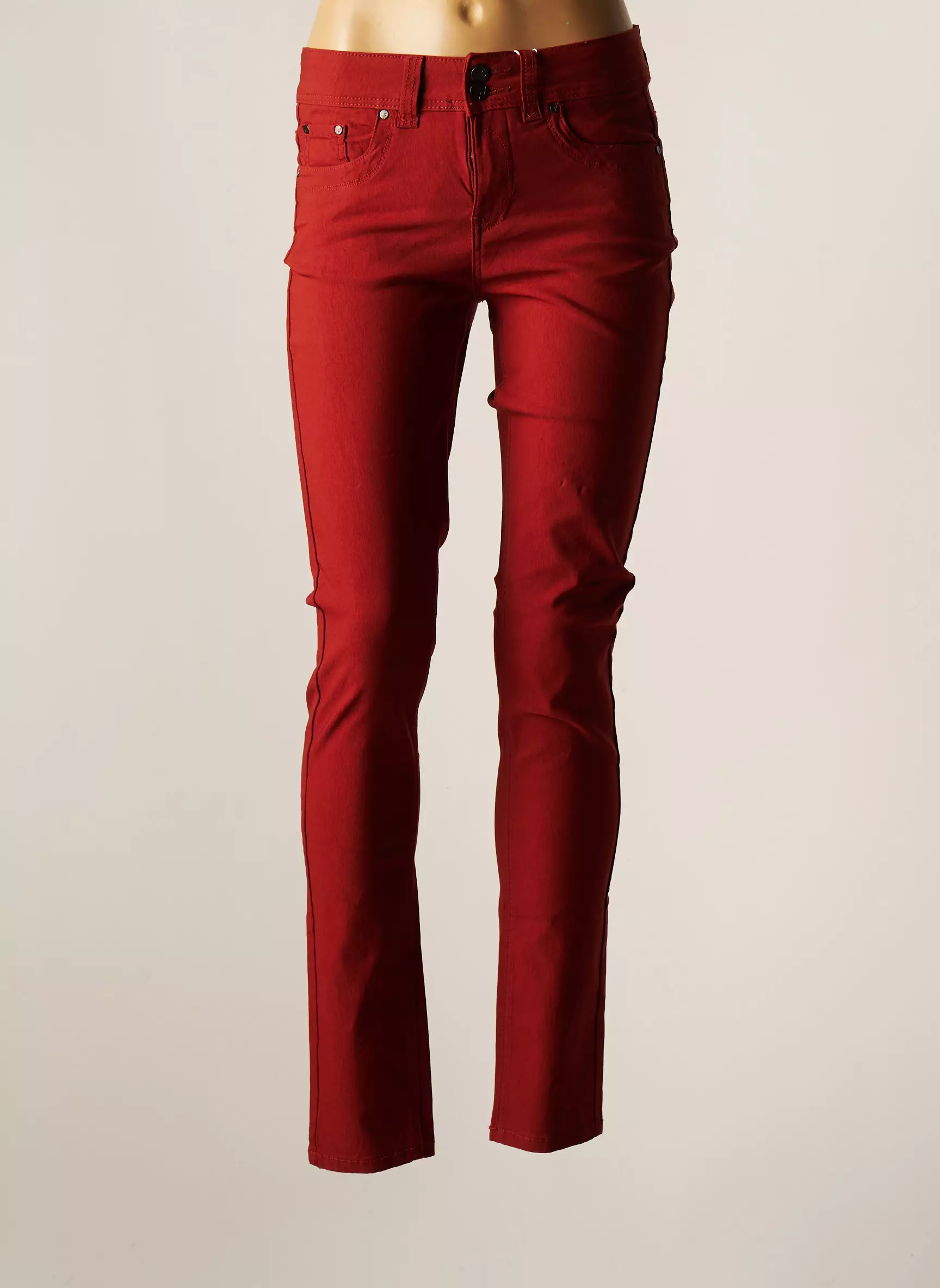 C Est Beau La Vie Pantalons Slim Femme couleur marron