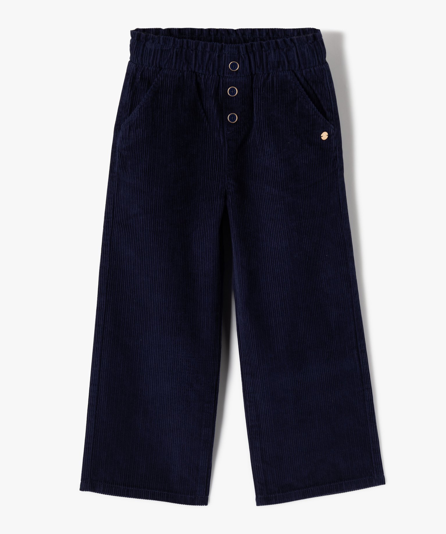 Pantalon large en velours ctelé fille - LuluCastagnette marine | GEMO