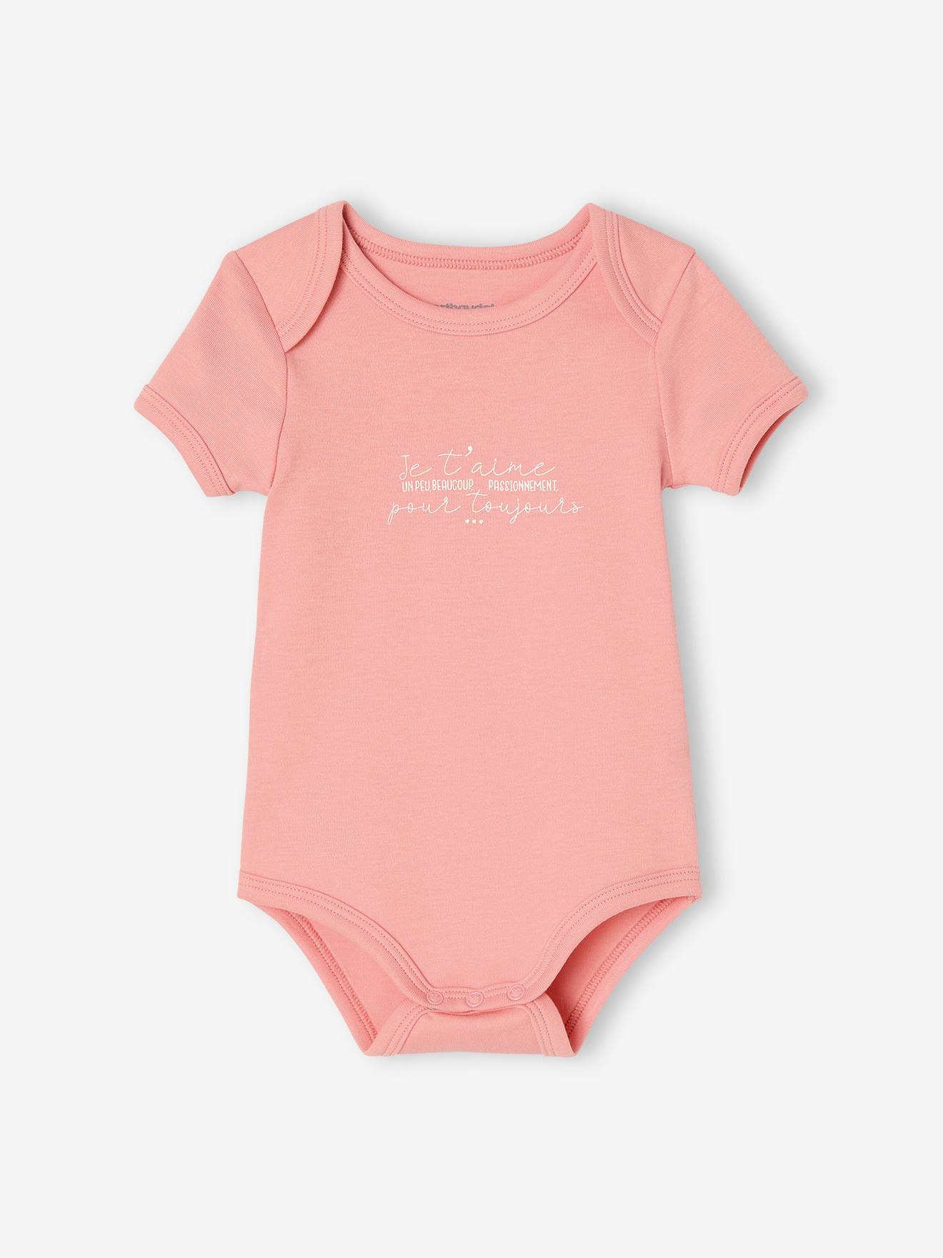 Vertbaudet 5er-Pack Baby Schlupf-Bodys Oeko-Tex - hellrosa