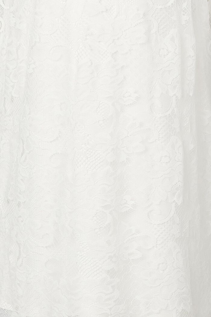Florales Spitzenkleid mit Bindegürtel