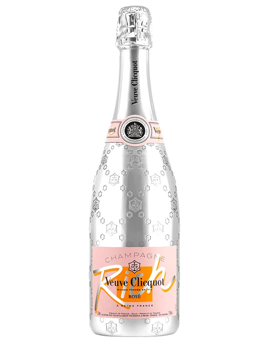Champagne Doux Rosé  AOC Rich Veuve Clicquot 0,75 ℓ