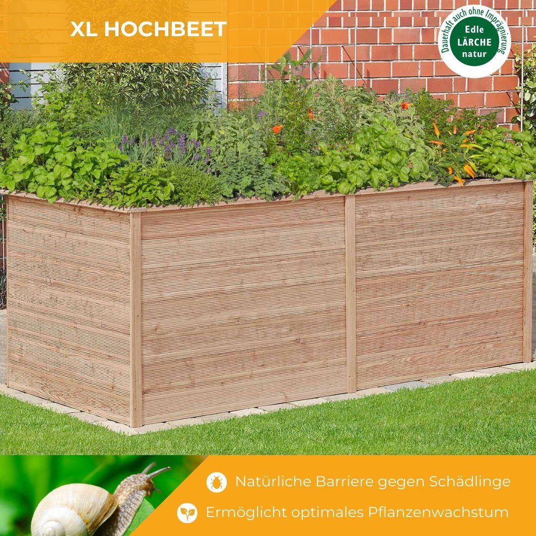 Mega-Holz Hochbeet Hochbeet EMMA XL - 1.800 Liter