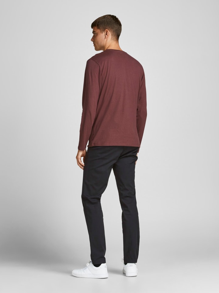 Jack & Jones Baumwolle Stoffhose Chino JPSTMARCO in Schwarz günstig kaufen