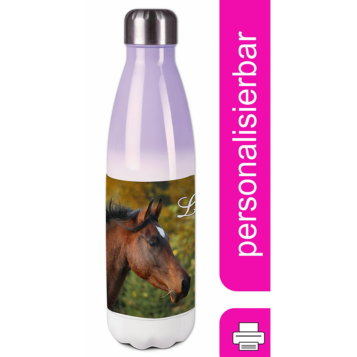 Edelstahl Kinder Thermoflasche / Trinkflasche bunt Vollblut Spülmaschinenfest, Auslaufsicher, Bruchfest, Doppelwandig, Für Heißgetränke geeignet, Mit Deckel, Isoliert