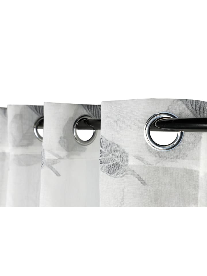 WohnDirect Ösenvorhang FEDERN in Silber günstig kaufen