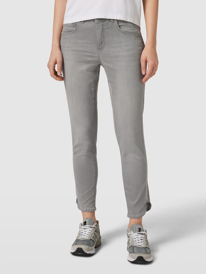 Jeans im 5-Pocket-Design Modell 'ORNELLA' in hellgrau