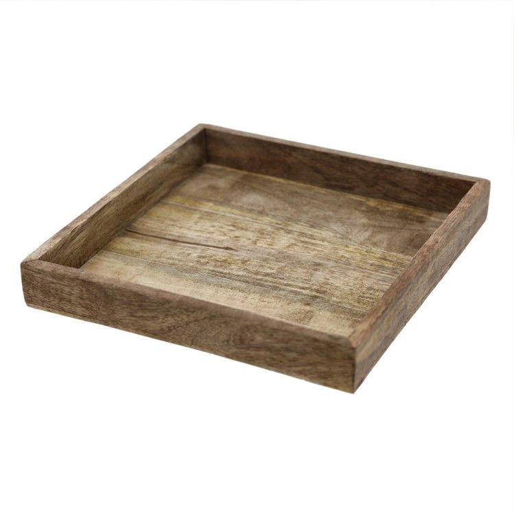 Deko-Tablett Mangoholz 30 x 30 cm