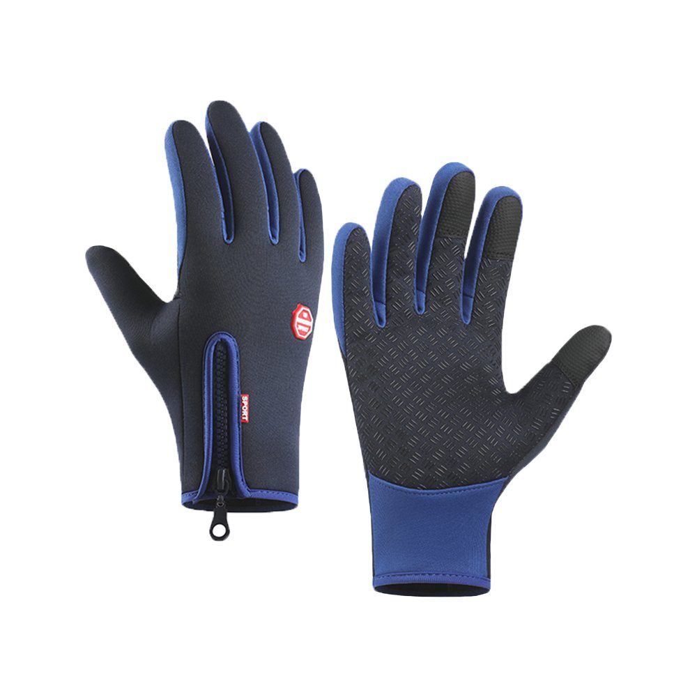 LAPA HOME Reithandschuhe Touchscreen Fahrradhandschuhe Anti-Rutsch Sporthandschuhe Wasserdicht (Paar) Herren Damen Warmhalten Winddicht Fleecehandschuhe mit Reißverschluss