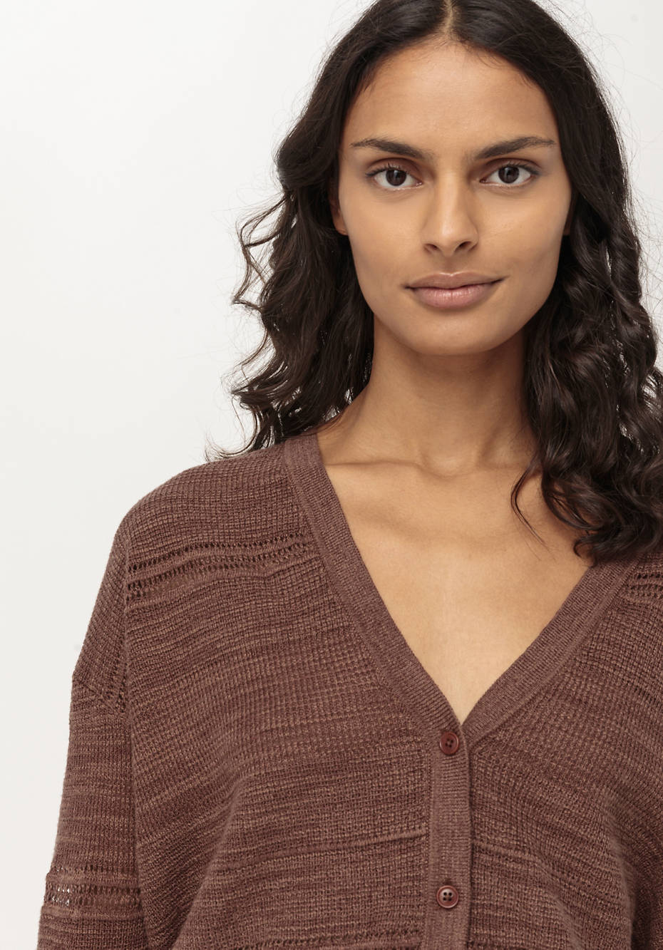 Strickjacke aus Leinen mit Bio-Baumwolle