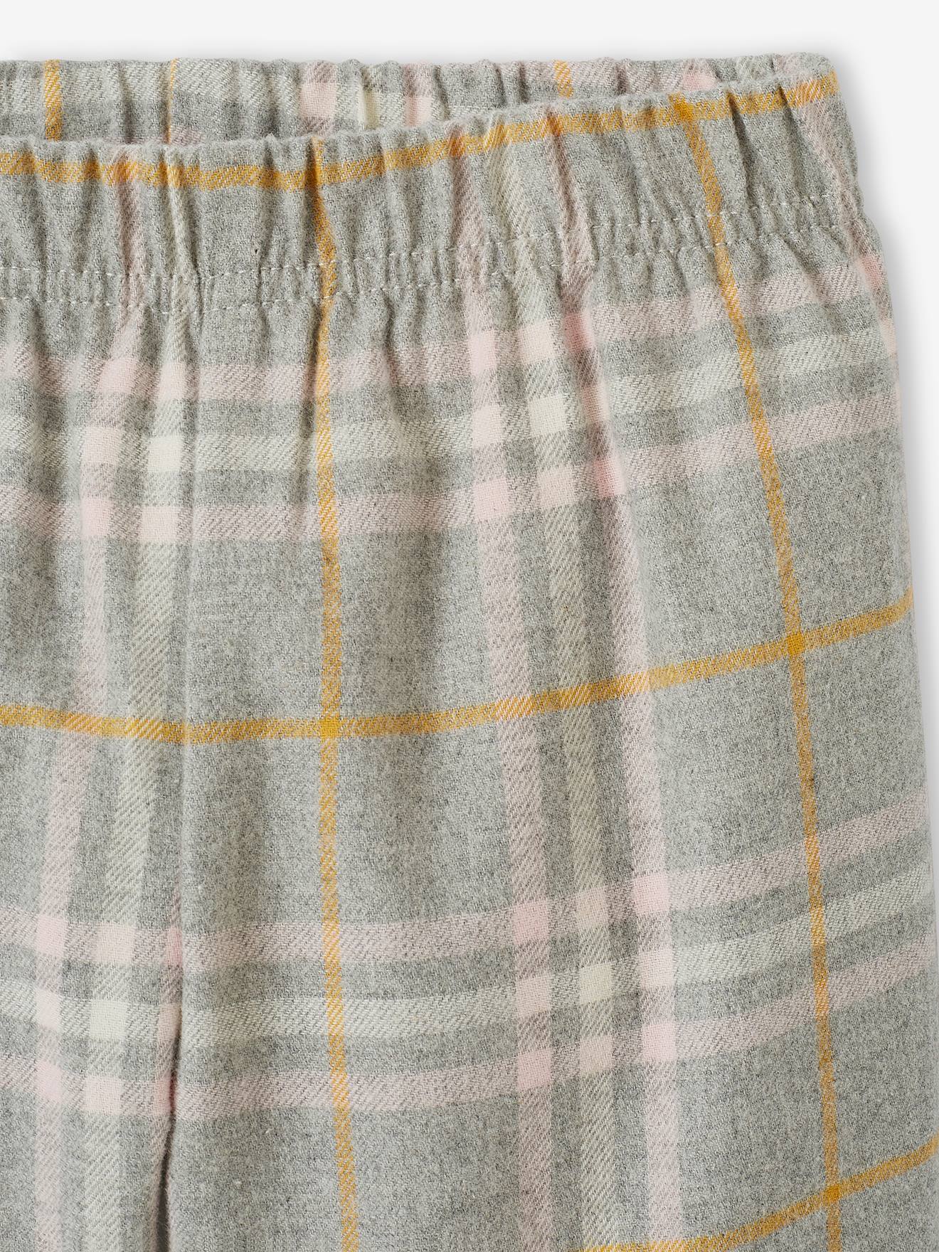 Pyjama en maille jersey et flanelle fille supercat rose pâle