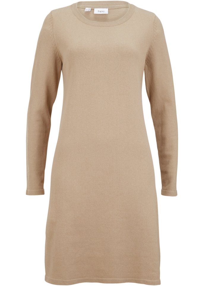 Basic Strickkleid mit recycelter Baumwolle