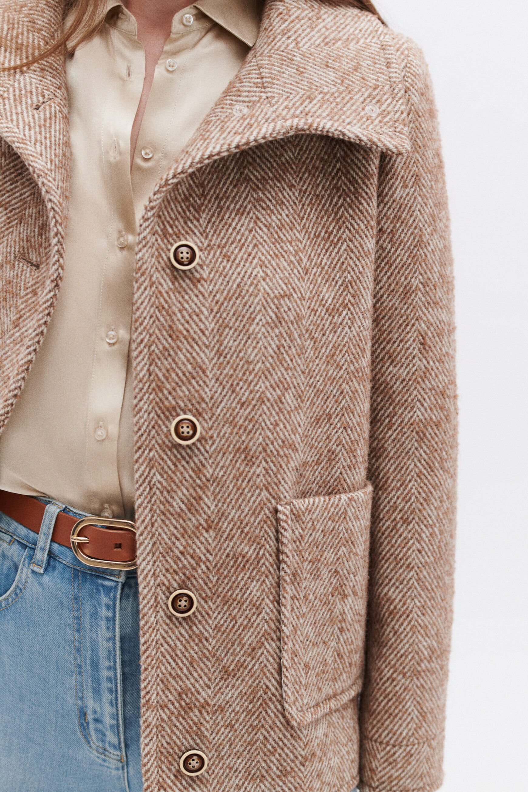 Manteau goa marron cognac femme