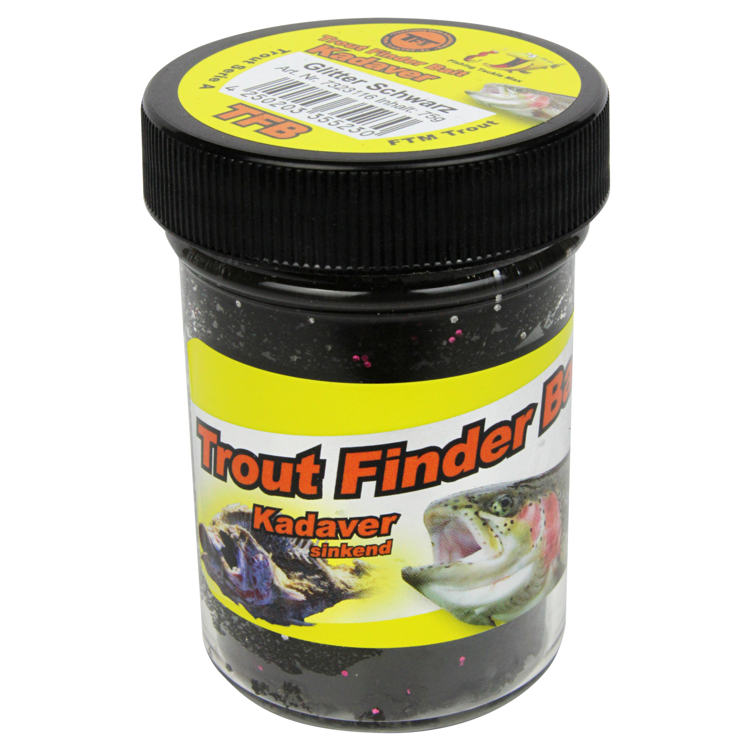 FTM Forellenteig Trout Finder sinkend (Kadaver, Schwarz)