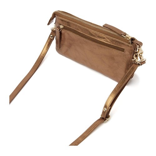 Kabelka dR Amsterdam Clutch metalická zlatá