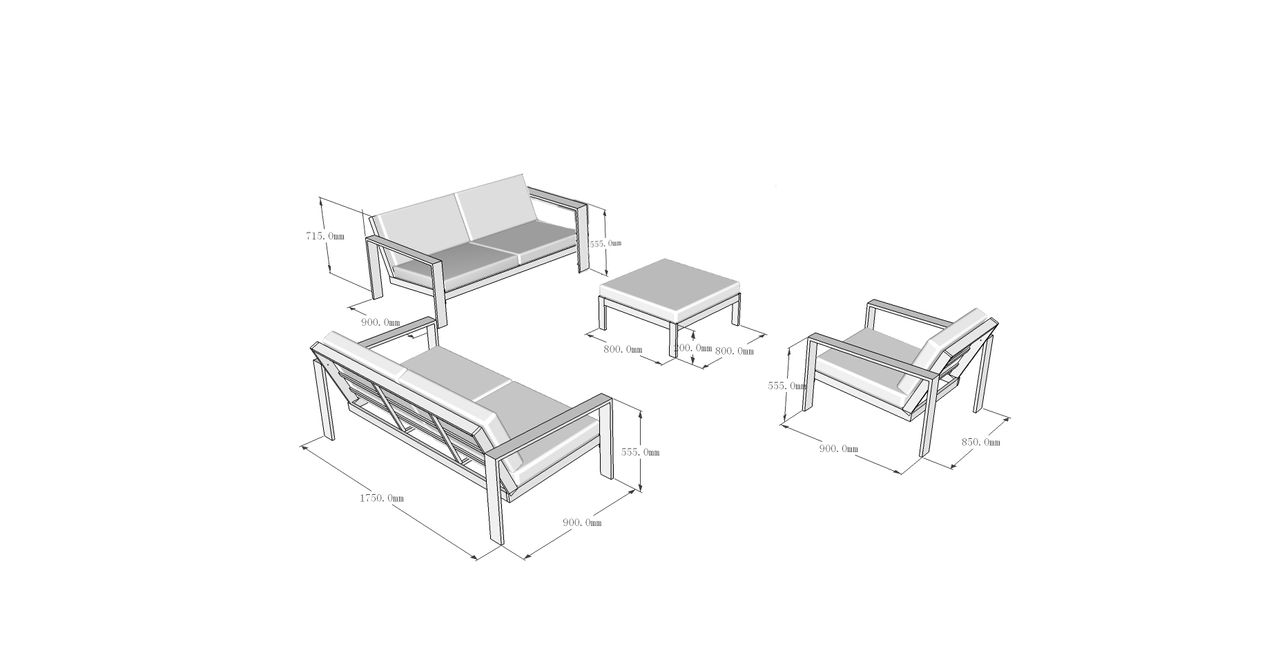 Home Deluxe Sitzgruppe RIO XL