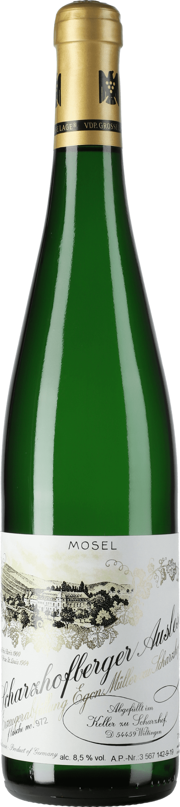 Egon Müller: Scharzhofberger Riesling Auslese Goldkapsel 2018