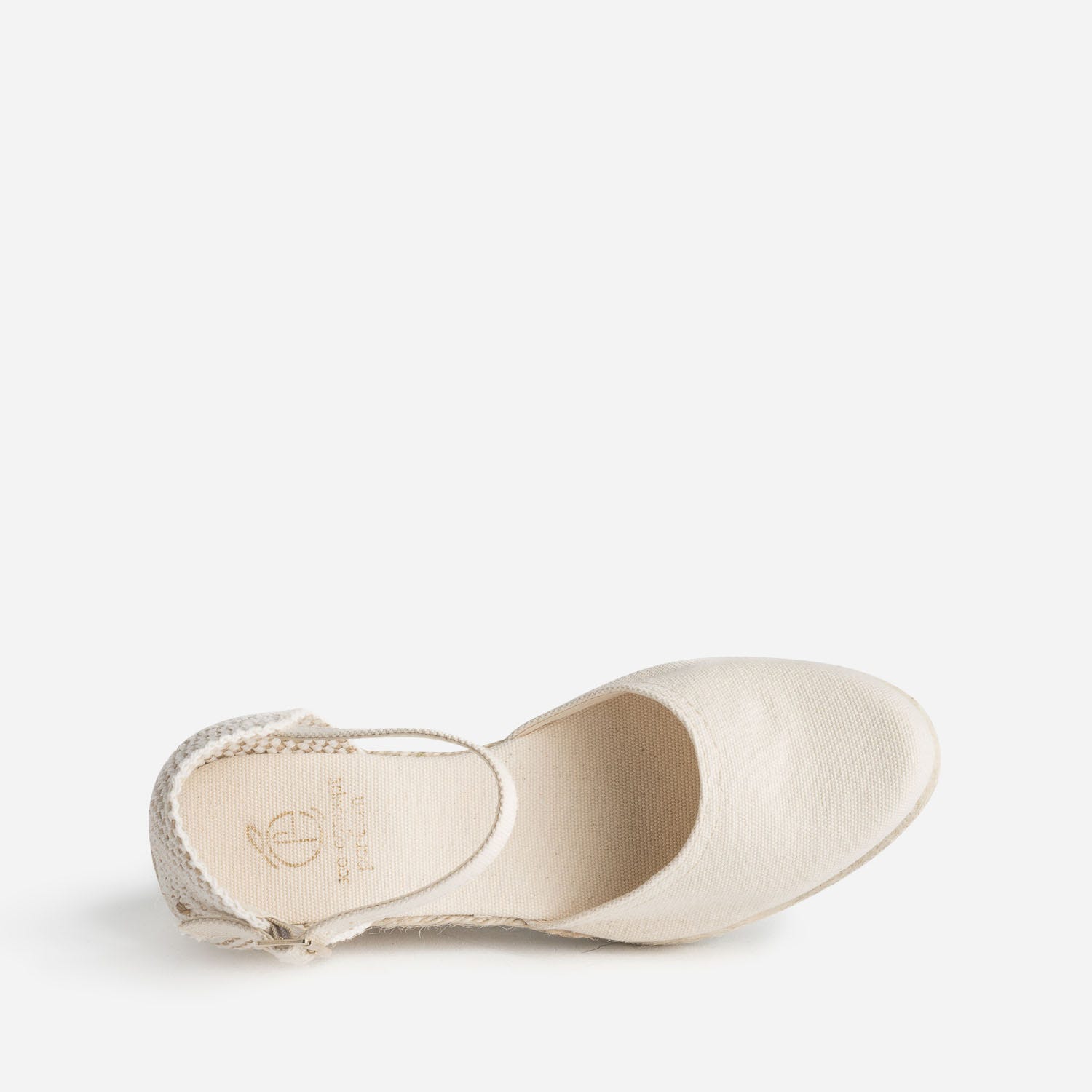 Espadrille compensée écrue éco-conçue en toile