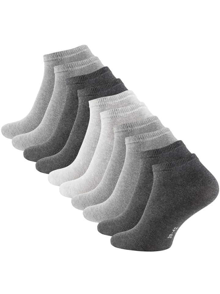 Stark Soul® Essentials Sneaker-Socken 10 Paar in Grautöne-Mix günstig kaufen