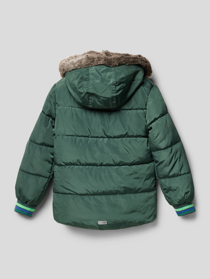 Parka mit Kapuze in olivgrün