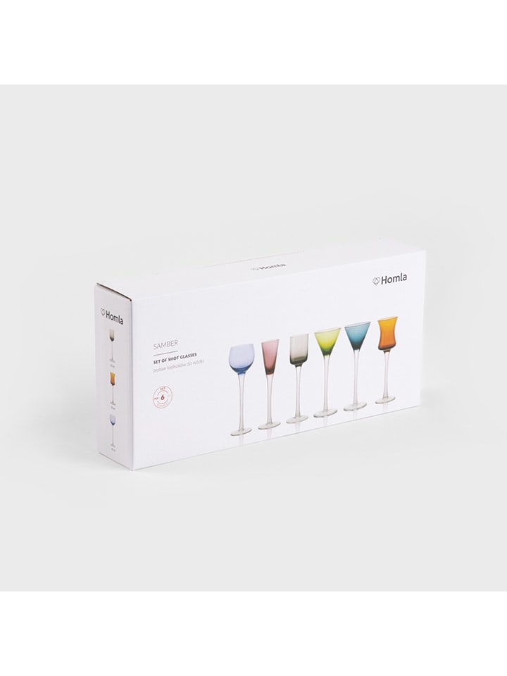 Homla 6er-Set: Vodkagläser ''Samber'' in Bunt günstig kaufen onesize