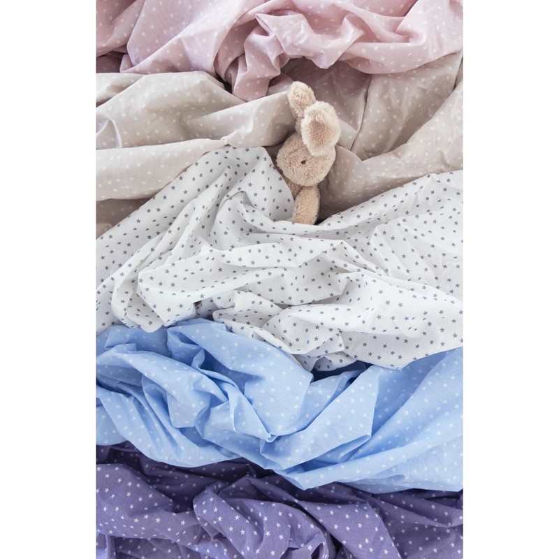 Drap housse Coton Bio motifs Etoiles - Berceau/landau