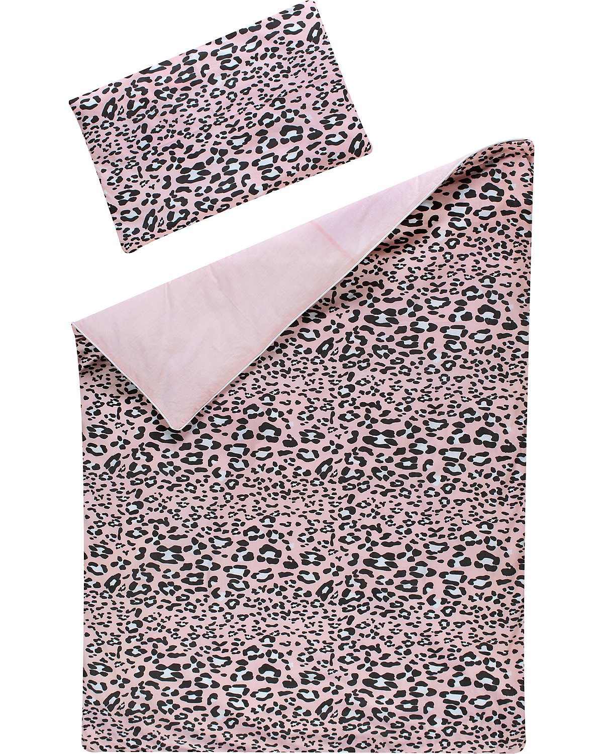 Bettwäsche Leo Pink, 100 x 135 cm + 40 x 60 cm, 100% Baumwolle
