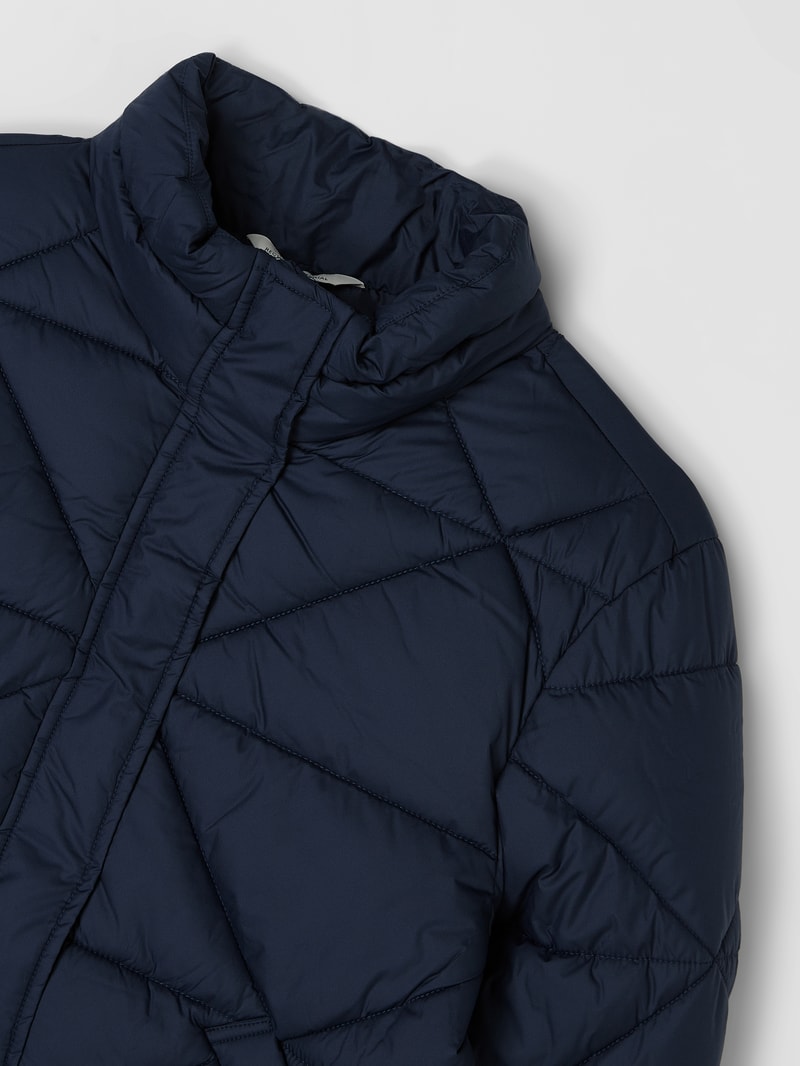 Steppjacke mit Stehkragen in marineblau